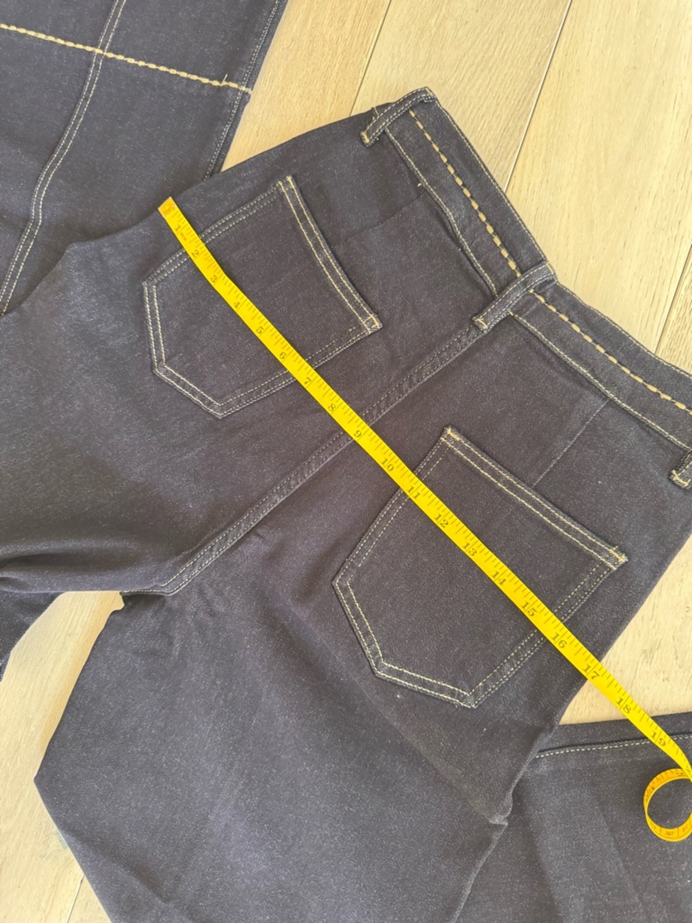 Commense Dark Indigo Wide-Leg Jeans with Contrast Stitching - Picture 7 of 11